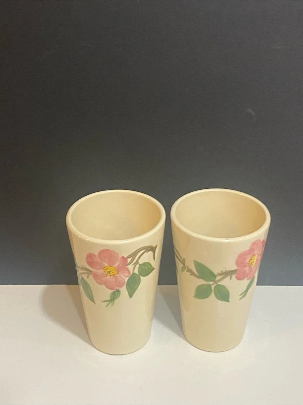 Vintage Franciscan Desert Rose 13 oz set of 2 tumblers
